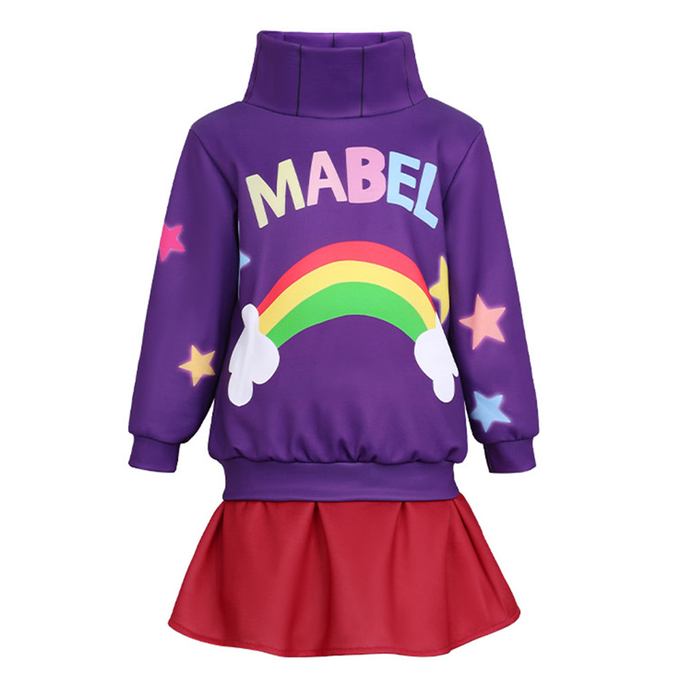 Kinder Mädchen Gravity Falls Cosplay-Kostüm für Halloween, Karneval oder Partys Mabel