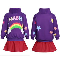 Kinder Mädchen Gravity Falls Cosplay-Kostüm für Halloween, Karneval oder Partys Mabel