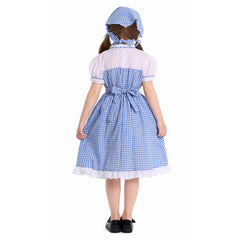 Kinder Mädchen Kleid Cosplay Kostüm Halloween Karneval Party Kostüm Pilgerin Hirtenmädchen Kleid