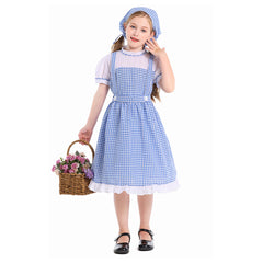 Kinder Mädchen Kleid Cosplay Kostüm Halloween Karneval Party Kostüm Pilgerin Hirtenmädchen Kleid