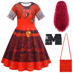 Kinder Mädchen Kleid Descendants: The Rise of Red- Red Cosplay Kostüm Outfits Halloween Karneval Anzug