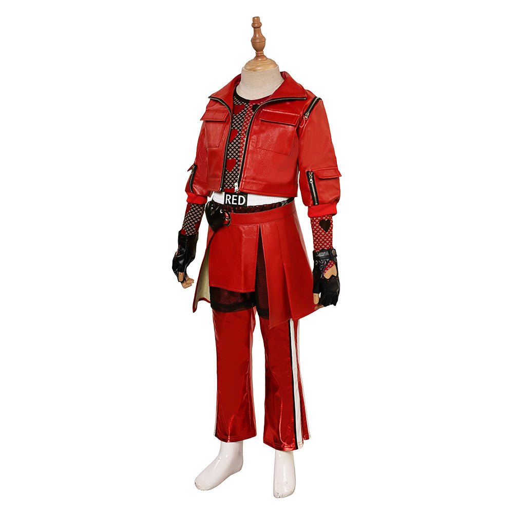 Kinder Mädchen Kleid Descendants: The Rise of Red- Red Cosplay Kostüm Outfits Halloween Karneval Anzug