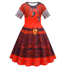 Kinder Mädchen Kleid Descendants: The Rise of Red- Red Cosplay Kostüm Outfits Halloween Karneval Anzug