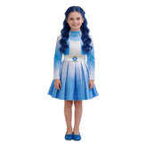 Kinder Mädchen Kleid Evie Descendants Cosplay-Kostüm für Halloween, Karneval und Partys