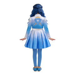 Kinder Mädchen Kleid Evie Descendants Cosplay-Kostüm für Halloween, Karneval und Partys