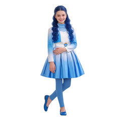 Kinder Mädchen Kleid Evie Descendants Cosplay-Kostüm für Halloween, Karneval und Partys