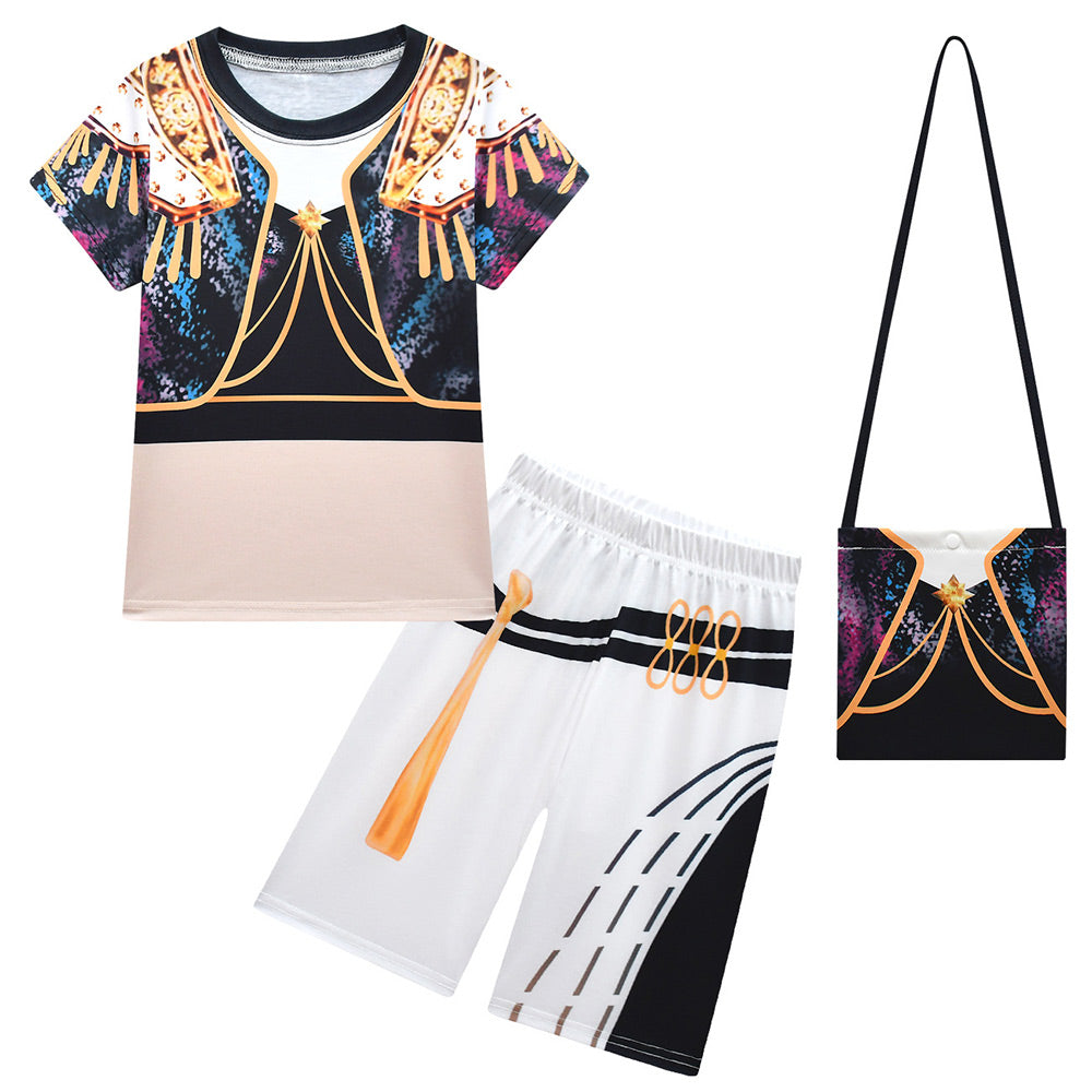 Kinder Mädchen Kleid Kpop Demon Hunters Huntrix Mira Cosplay Kostüm Halloween Karneval Party Anzug