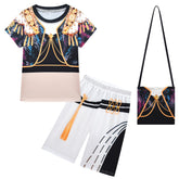 Kinder Mädchen Kleid Kpop Demon Hunters Huntrix Mira Cosplay Kostüm Halloween Karneval Party Anzug