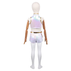 Kinder Mädchen Kpop Demon Hunters Rumi Cosplay Kostüm Halloween Karneval Party Overall Huntrix