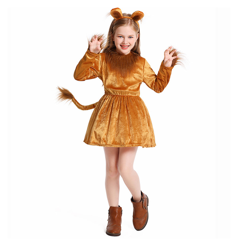 Kinder Mädchen Löwe Cosplay Kostüm Halloween Karneval Party Anzug