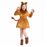 Kinder Mädchen Löwe Cosplay Kostüm Halloween Karneval Party Anzug