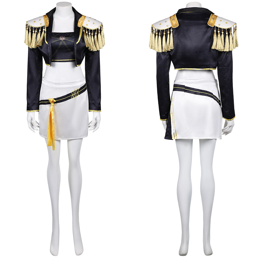 Kinder Mädchen Mila Kpop Demon Hunters Cosplay Kostüm Halloween Karneval Party Outfit