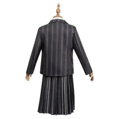 Kinder Mädchen Mittwoch Schuluniform Kostüm Addams Halloween Cosplay Outfit