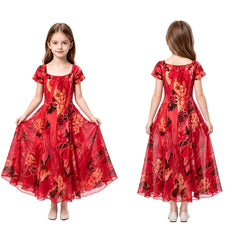 Kinder Mädchen Patricia rot Kleid Widow‘s Bay Patricia Cosplay Outfit