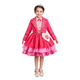 Kinder Mädchen rosa Kleid Descendants Rosa Cosplay-Kostüm für Halloween Karneval und Partys