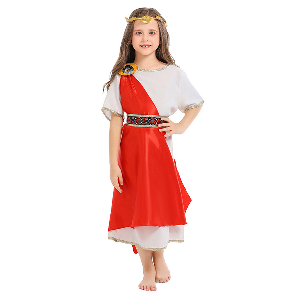 Kinder Mädchen Toga Kostüm antiken Rom Cosplay Kostüm Halloween Karneval Party Anzug