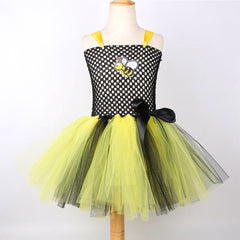 Kinder Mädchen TUTU Kleid Bienenflügel Set Mesh Rock Cosplay Kostüm Outfits Halloween Karneval Anzug