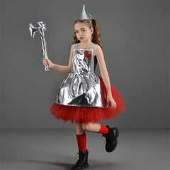 Kinder Mädchen tutu Kleid Tin Man The Wonderful Wizard of Oz Cosplay Kostüm Halloween Karneval Party Anzug