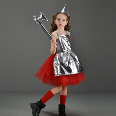 Kinder Mädchen tutu Kleid Tin Man The Wonderful Wizard of Oz Cosplay Kostüm Halloween Karneval Party Anzug