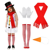 Kinder Mädchen Weihnachten Schneemann Cosplay Kostüm Halloween Karnevalsparty Anzug