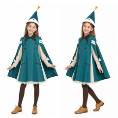 Kinder Mädchen Witch Hat Atelier Coco Cosplay-Kostüm mit spitzem Hut – Halloween- und Karnevals-Party-Outfit