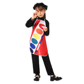 Kinder Maler Farbpalette Schürze Hut Cosplay Kostüm Outfits Halloween Karneval Anzug