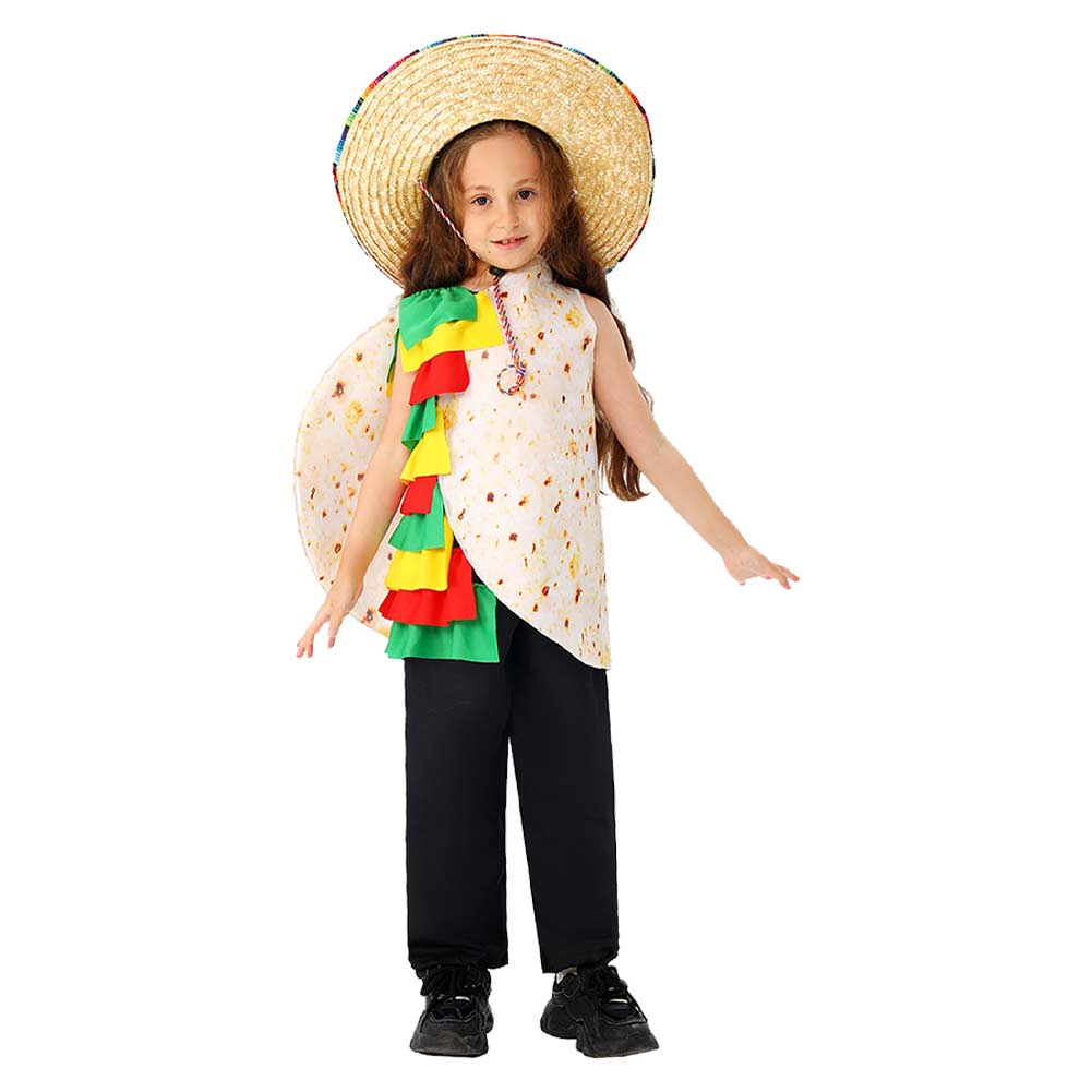 Kinder Mexiko Cosplay Kostüm Outfits Halloween Karneval Anzug