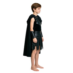 Kinder Odysseus schwarz Kostüm Set The Odyssey Odysseus Mittleralter Outfit