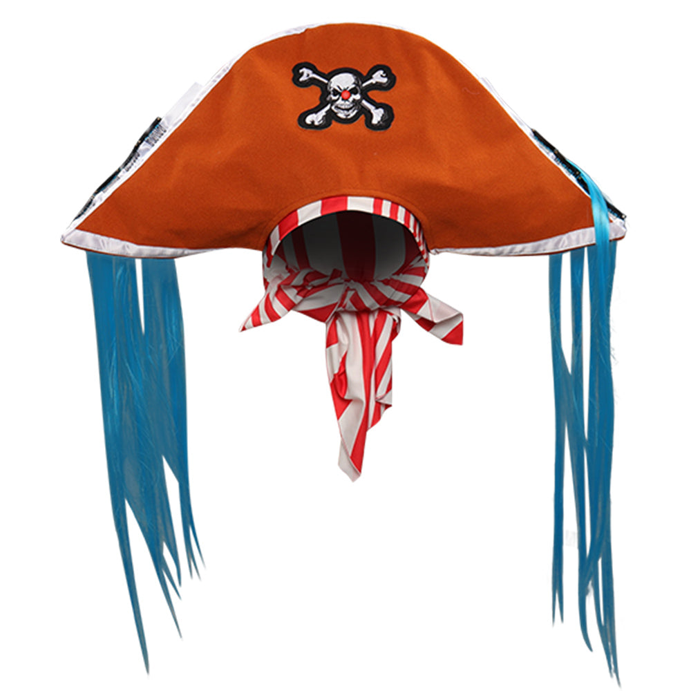 Kinder One Piece Buggy Hut Cosplay Kostüm Halloween Karneval Party Zubehör