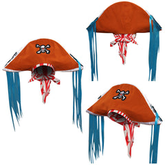 Kinder One Piece Buggy Hut Cosplay Kostüm Halloween Karneval Party Zubehör
