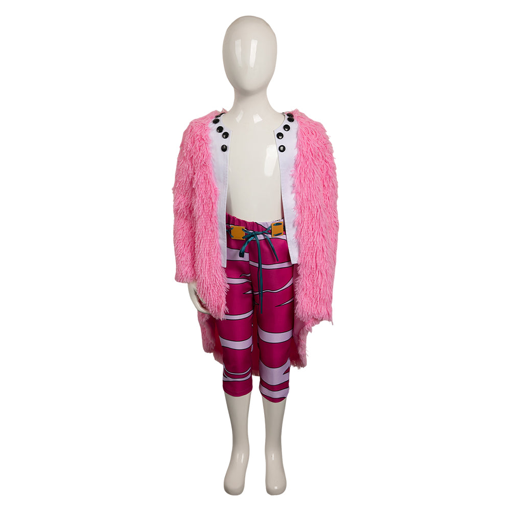 Kinder One Piece Outfit Bösewicht Cosplay Anime Cosplay Doflamingo Cosplay Donquixote Doflamingo Cosplay Kostüm Outfits Halloween Karneval Kostüm
