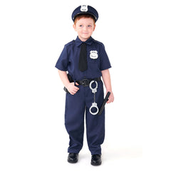 Kinder Polizei Berufsuniform Cosplay Kostüm Outfits Halloween Karneval Anzug