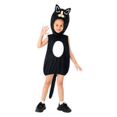 Kinder Schwarze Katze Cosplay Kostüm Halloween Karneval Party Anzug
