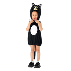 Kinder Schwarze Katze Cosplay Kostüm Halloween Karneval Party Anzug
