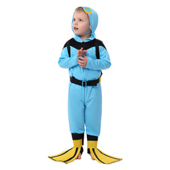 Kinder Taucheranzug professionelles Rollenspiel Cosplay Kostüm Halloween Karneval Party Anzug