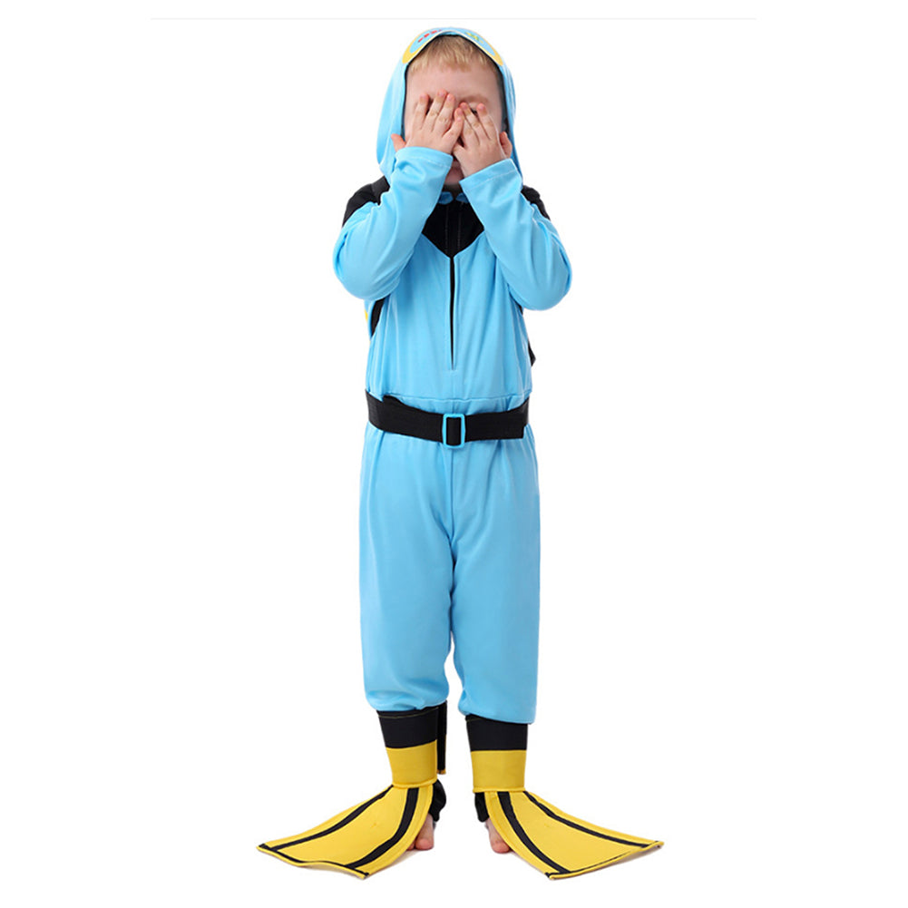 Kinder Taucheranzug professionelles Rollenspiel Cosplay Kostüm Halloween Karneval Party Anzug
