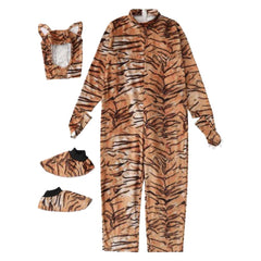 Kinder Tiger Jumpsuit Cosplay Kostüm Outfits Halloween Karneval Anzug