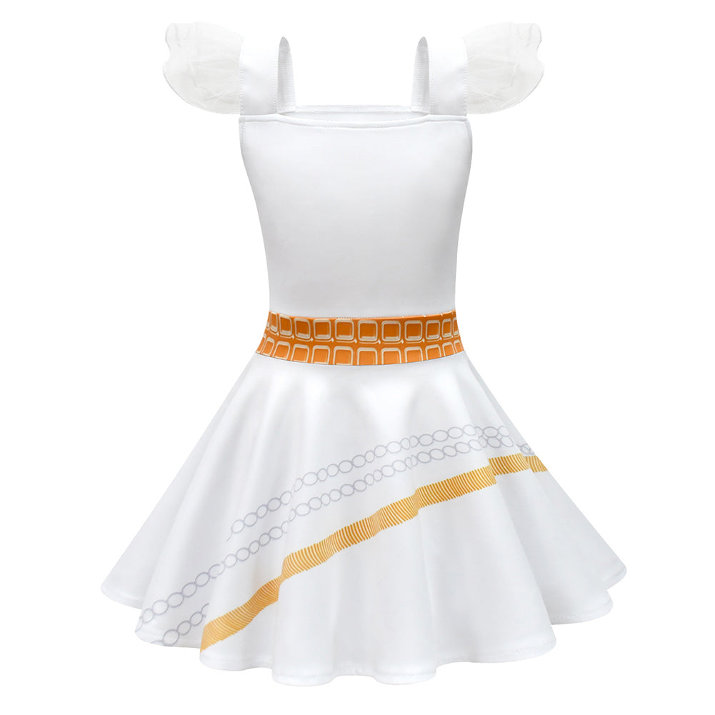 Kpop Demon Hunters Kinder Mädchen Kleid Rumi Kostüm farbenfrohes Halloween & Karnevalskostüm für Partys