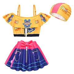 Kpop Demon Hunters Kinder Mädchen Rumi Badeanzug Cosplay Kostüm Halloween Karneval Party Anzug