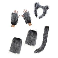 Kuh Grau Wolf Fuchs Set Cosplay Stirnband Halloween Karneval Kostüm Zubehör