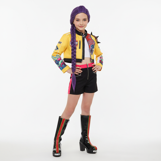 Kinder Mädchen Rumi Cosplay Kostüm Halloween Karneval Party Anzug