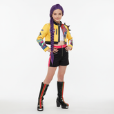 Huntrix Kinder Mädchen Kpop Demon Hunters Rumi Cosplay Kostüm Halloween Karneval Party Anzug