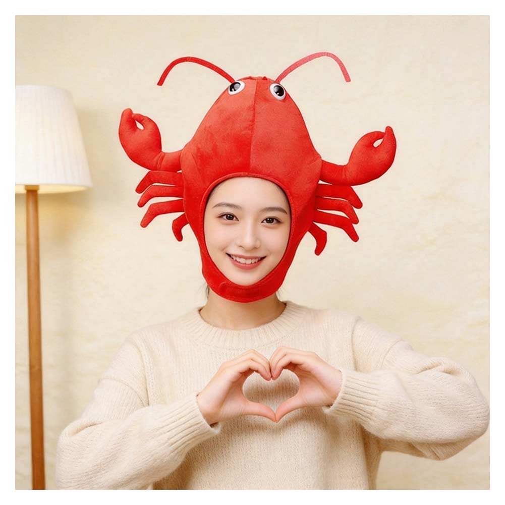 Lobster unisex Hummer-Cosplay-Hut – Accessoires für Halloween- und Karnevalskostüme