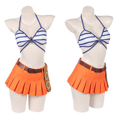 One Piece Damen Badeanzug Nami Cosplay Kostüm Halloween Karneval und Partys