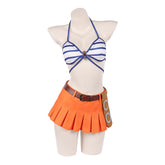 One Piece Damen Badeanzug Nami Cosplay Kostüm Halloween Karneval und Partys