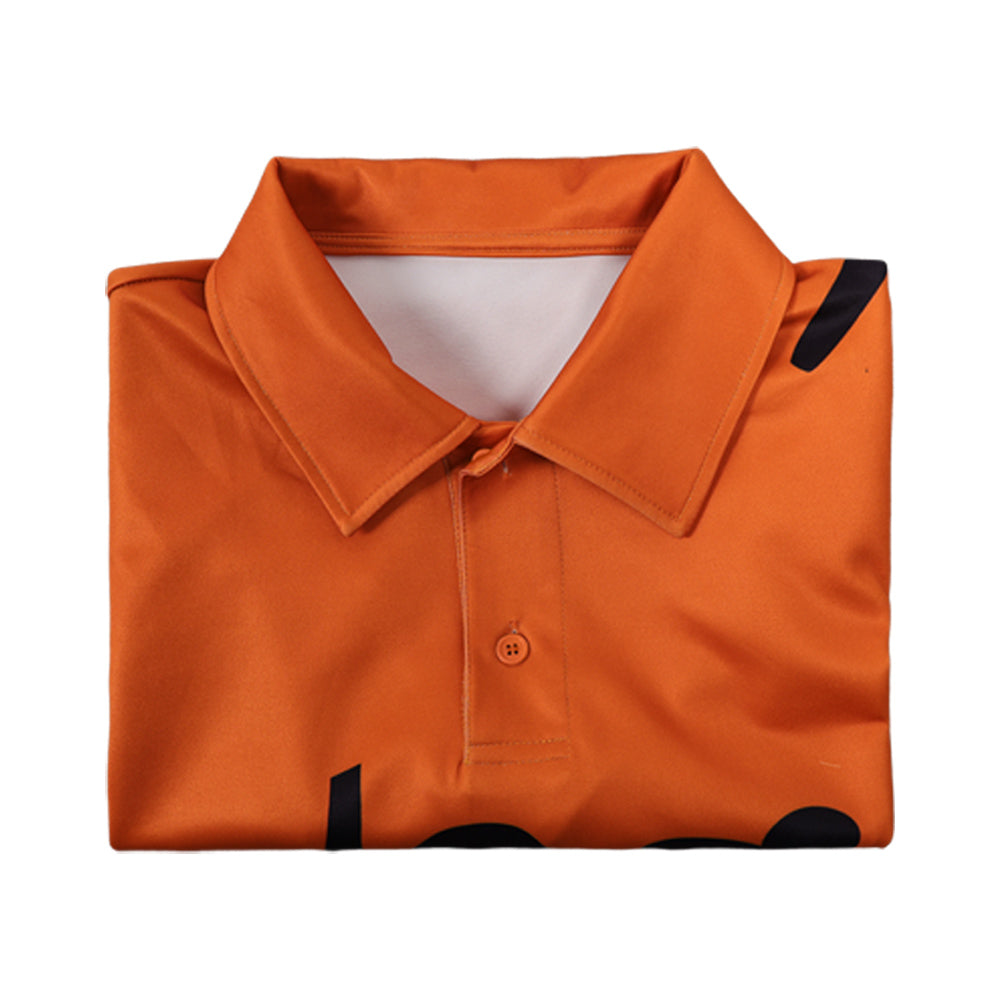 One Piece Herren Sanji orange Top Cosplay-Kostüm für Halloween Karneval Partys
