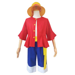 One Piece Kinder Luffy-Cosplay-Kostüm Halloween Karneval Partys