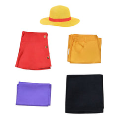 One Piece Kinder rot Luffy Cosplay Kostüm Halloween Karneval und Partys