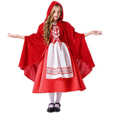 Kinder Mädchen Kleid Rotkäppchen Cosplay Kostüm Outfits Halloween Karneval Anzug