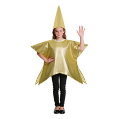 Schaum Kostüm 3–8 Jahre Goldener Fünfzackiger Sternanzug für Jungen & Mädchen Bühnenkostüm, Karneval, Festival Xmas Kinderstar